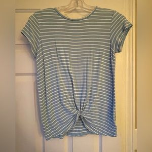 Blue and white striped rumi + Ryder top girls size Large 12-14